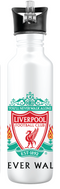 Liverpool FC - 750ml Aluminium Bottle - White(Crest)