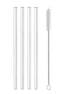 Leonardo Glass Straws with Cleaning Brush Ciao 23cm – Set of 4