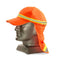 Reflective Baseball Cap With Neck Protector Orange