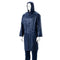 Rubberised Raincoat Calf Length Navy Blue