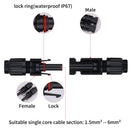 Waterproof Solar Panel Cable Connectors - 10 Pairs
