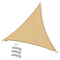 Triangular Sun Shade Sail Net Set - Beige - 3m