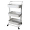 3 Tier Rolling Utility Cart Storage Trolley - White