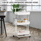 3 Tier Rolling Utility Cart Storage Trolley - White