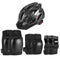 Adult Bicycle Helmet with Knee Elbow Pads Wrist Guards Set