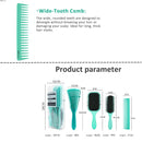Detangling Paddle Hair Brush Styling Comb 4Pcs Set