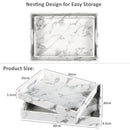 PU Leather Vanity Storage Serving Tray - Set of 2