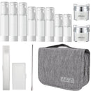 Airless Vacuum Travel Bottles & Toiletry Bag Set