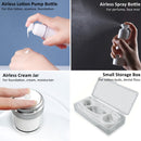 Airless Vacuum Travel Bottles & Toiletry Bag Set