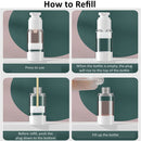 Airless Vacuum Travel Bottles & Toiletry Bag Set