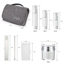 Airless Vacuum Travel Bottles & Toiletry Bag Set