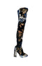 " BERTA " Soft , Printed Over the knee Boots
