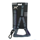 Extra Small Pet Leash And Harness Set – Black and Beige Spots