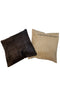 " NIRA 2 " Set of 2 Brown Leather Cushion Covers