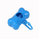 Pet Poop Bags with Dog Bone Holder – Blue
