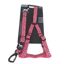 Small Pet Leash and Harness Set – Pink And Cream Spots