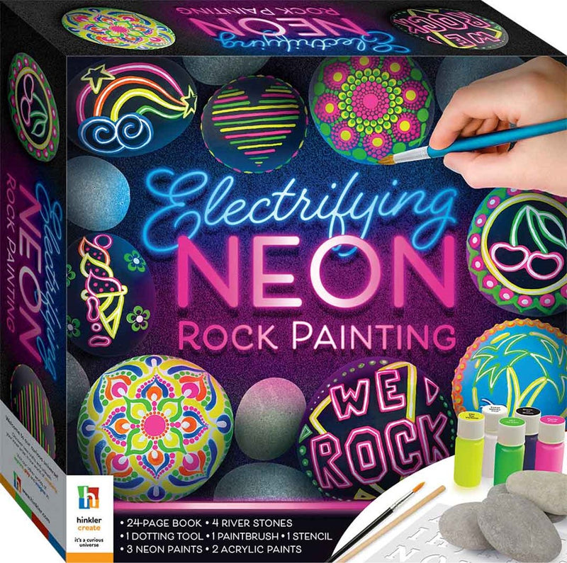 Electrifying Neon Rock Painting