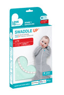SWADDLE UP LITE MINT GREEN STARS - NEWBORN - SMALL
