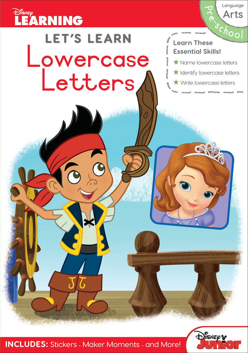 DISNEY LET'S LEARN - 80PG LOWERCASE LETTERS*