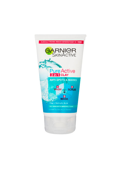 Pure Active 3-In-1 Wash, Scrub and Mask 150ml