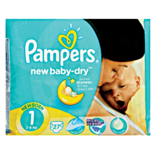 Pampers New Baby New Born No.1 2-5 kg 27pk