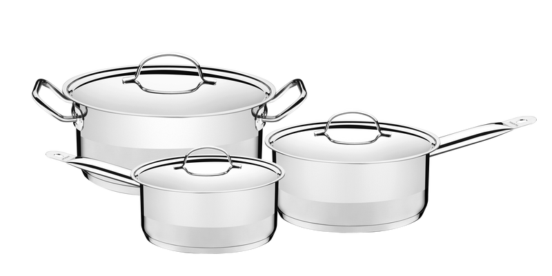 6pc. Cookware Set - Professional (stainless steel)