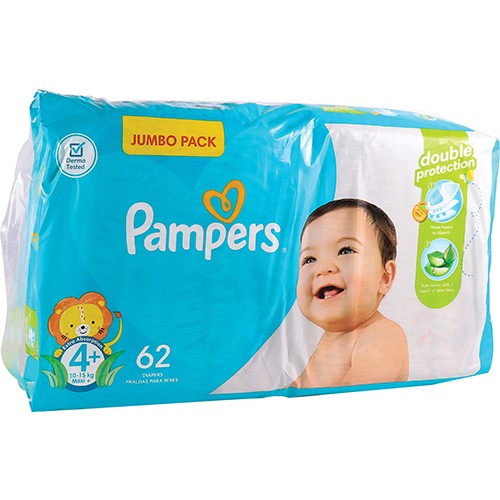 Pampers Active Baby Maxi + No.4 10-15kg 62pk