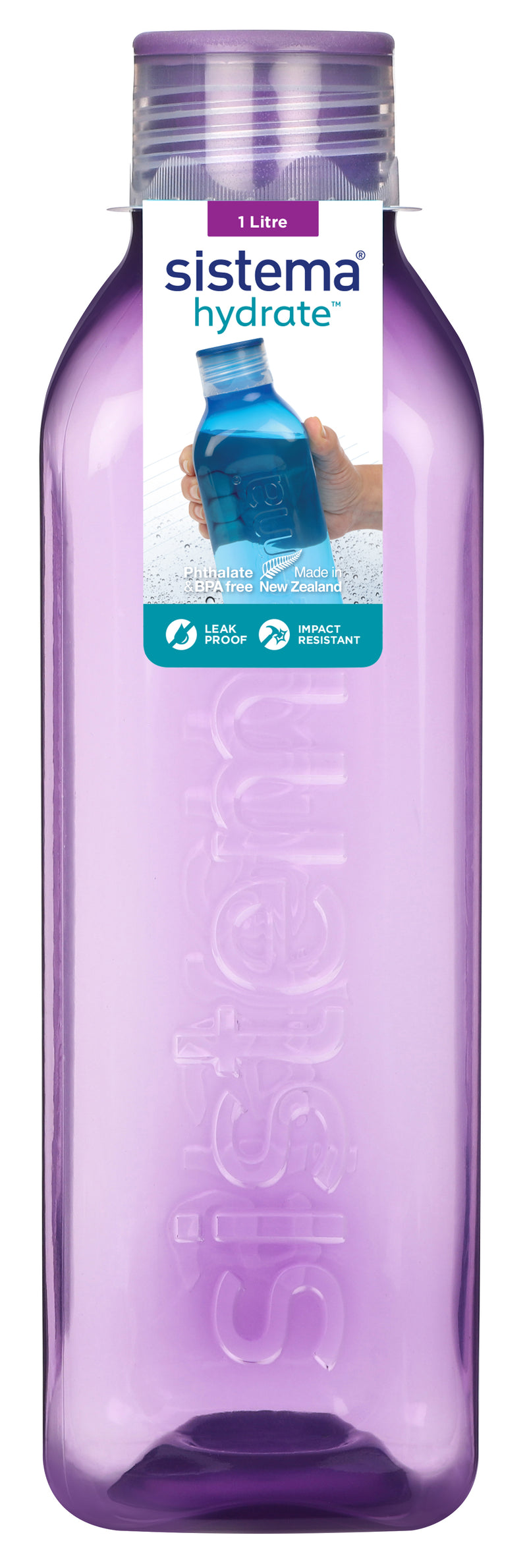 Sistema - 1L Large Square Bottle