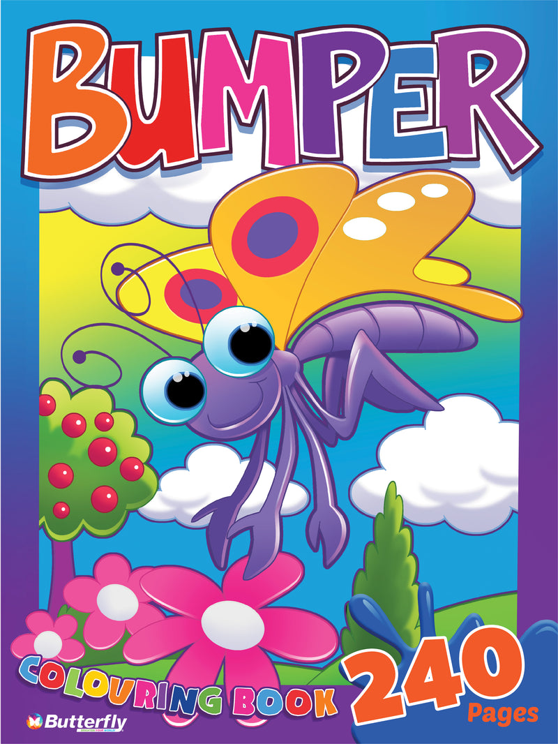 BUTTERFLY BUMPER COLOURING BOOK 240 PAGE