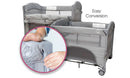 BabyWombWorld Camping Cot & Co-Sleeper – Light Grey