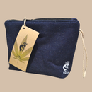 Hemp Denim Toiletry beauty bags