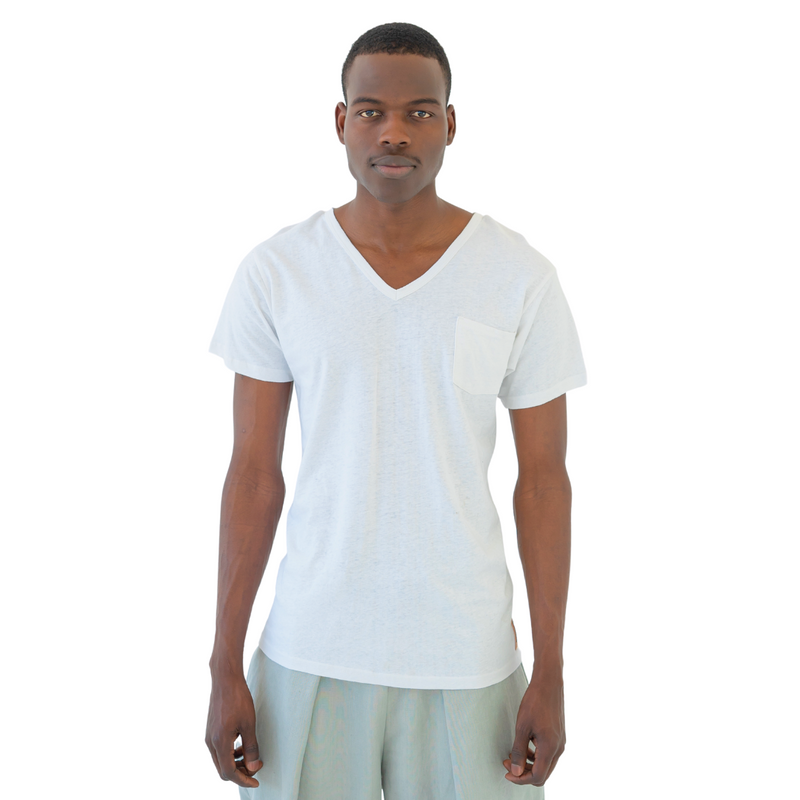 Hemp Viking V-Neck Tees - Built for durability - White