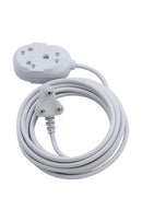 Switched 10m BTB Extension Cable/Cord/Lead Multiplug - Heavy Duty - White