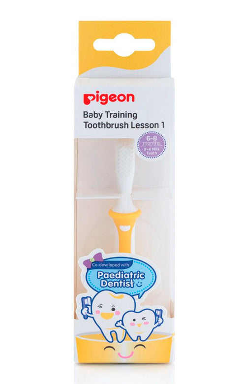 Pigeon Baby Training Toothbrush Lesson 1 - Yellow