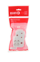 Ellies Power Socket Extension Adaptor with Surge protection-1 x 3 Pin 16A Socket and 2 x 2 Pin 5A Euro sockets