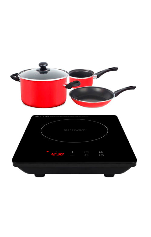 Mellerware 5 Piece Capri Induction Cooker And Pot Set Bundle