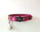 Nappa leather cat collar