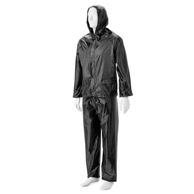 Rubberised Rain Suit- Black