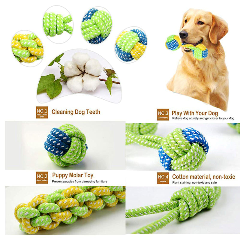 7Pcs Pet Dog Chewing Rope Toy Set