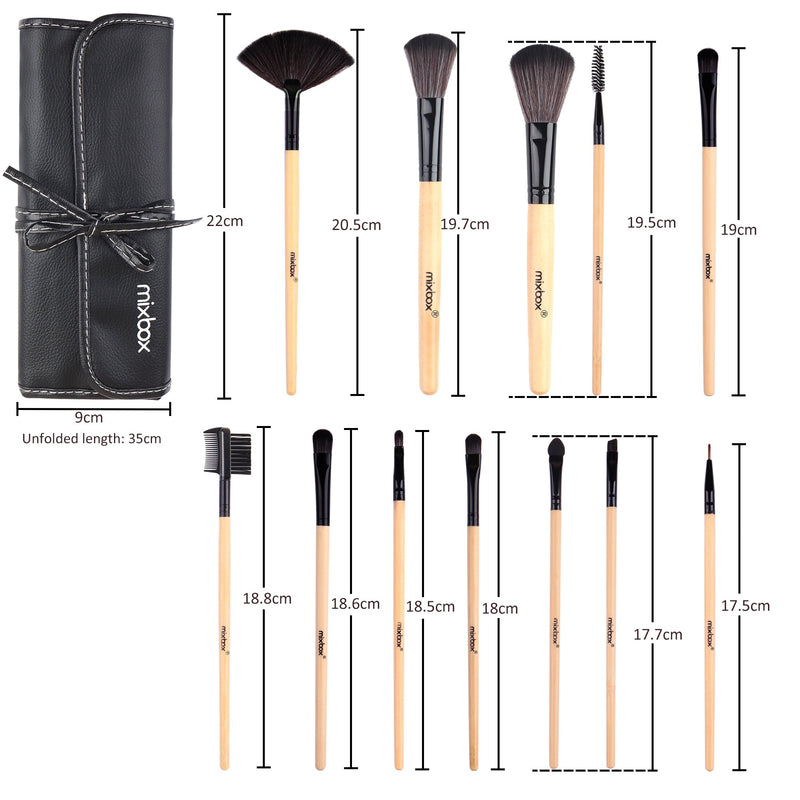 Professional 12Pcs Makeup Brush Set With Storage Bag