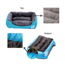 2Pcs Pet Plush Cushion Bed Set