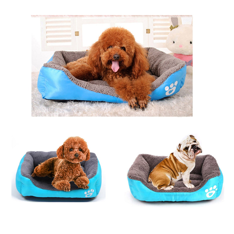 2Pcs Pet Plush Cushion Bed Set