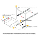 Three Section Soft Close Drawer Slides