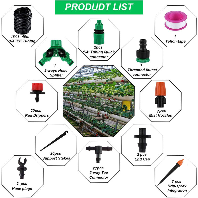 Garden Drip Irrigation System Kit