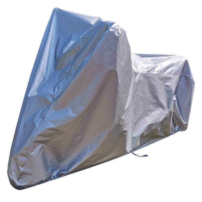 Silver Weatherproof Motorcycle Bike Cover