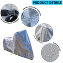 Silver Weatherproof Motorcycle Bike Cover