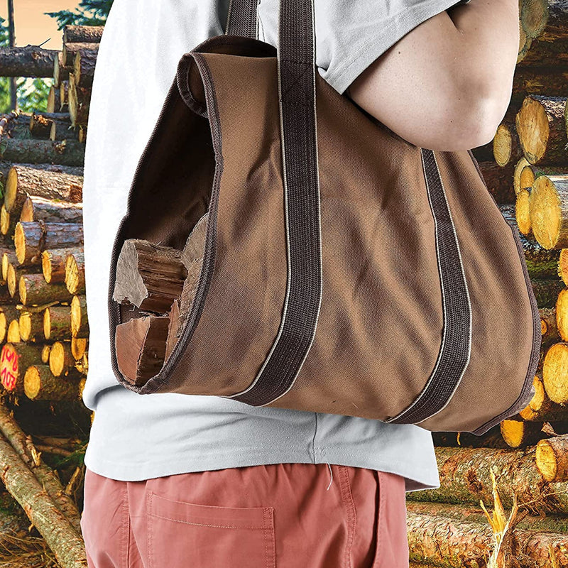 Firewood Log Carrier Canvas Bag