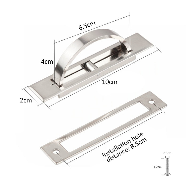 Pack of 4 Hidden Rotatable Cabinet Drawer Tatami Handle Set