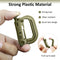 12 Pieces Plastic Tactical D-Ring Carabiner Clips