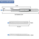 Set of 2 Heavy Duty 76mm 4 x 4 Bakkie Drawer Slides With Lock-1.5m